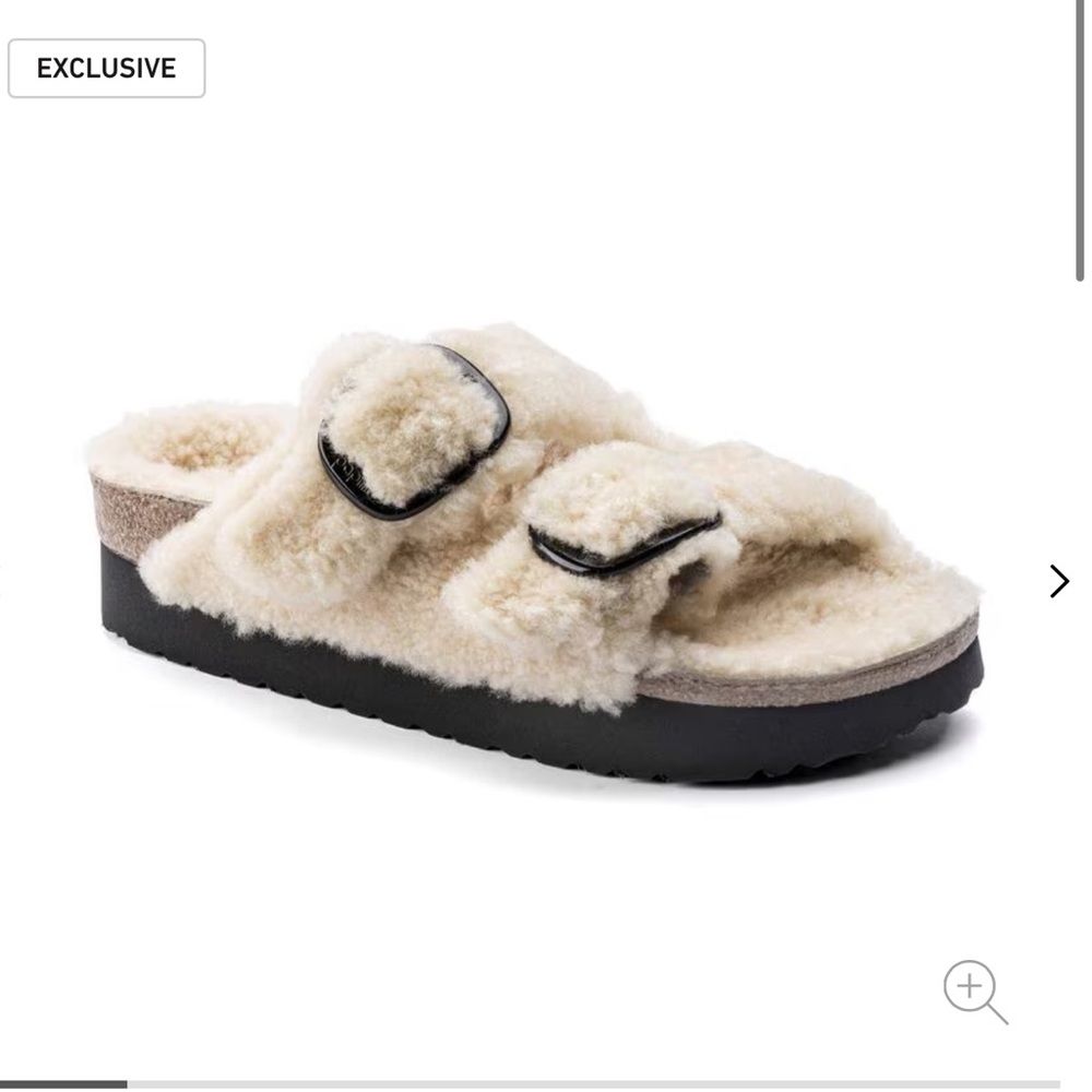 Papillio x Birkenstock Arizona Shearling Big Buckle Slides